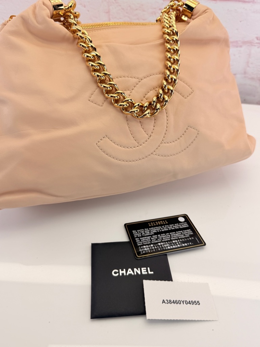 CHANEL Soft Pink Rodeo Drive Lambskin Hobo Bag - Picture 15 of 16